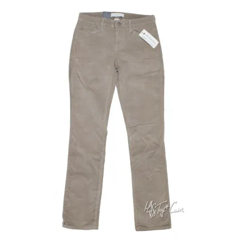 NWT Calvin Klein CK Women Stretch Corduroy Natural Waist Slim Fit Straight Pants