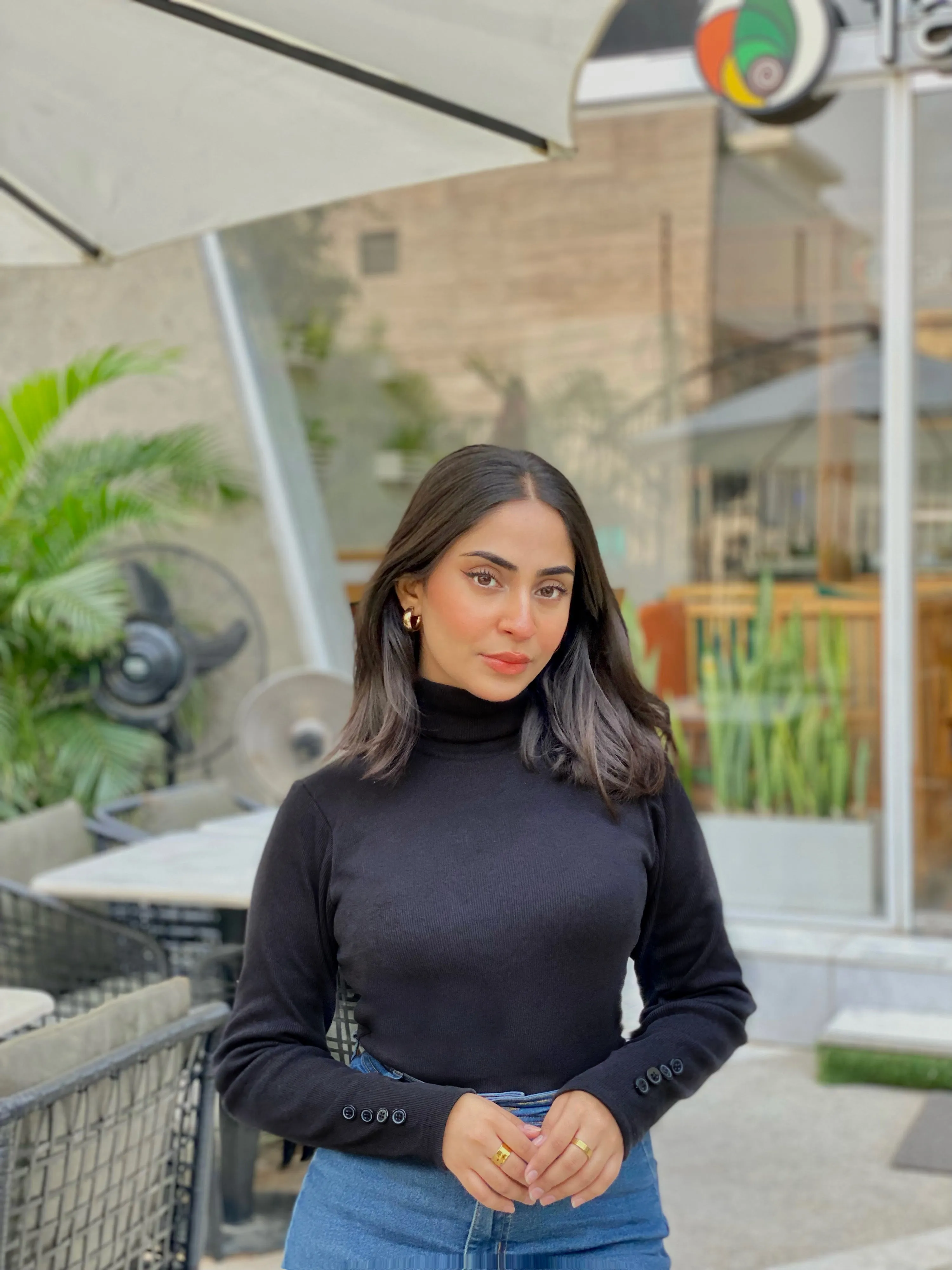 Pack Of 2 Button Sleeves Turtleneck
