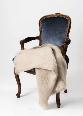 Paper Beige Mohair Chair Throw