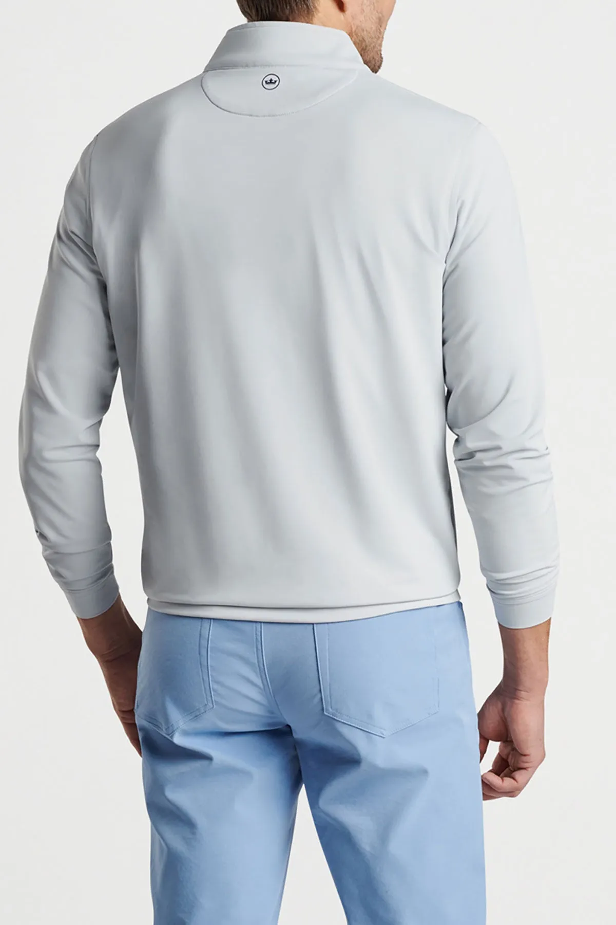 Peter Millar Perth Stretch Quarter-Zip, British Grey [GuidePoint Security]