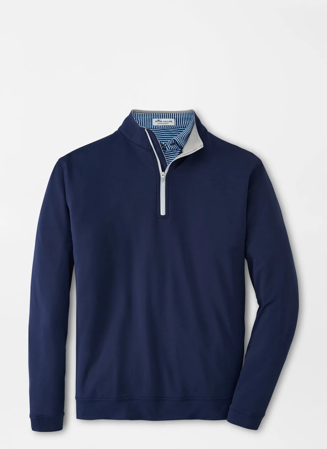 Peter Millar Perth Stretch Terry Custom Quarter Zips, Navy