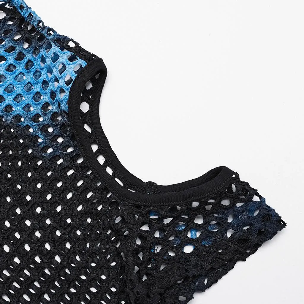 Phoenix Mesh Crop Top (Neptune's Trident)