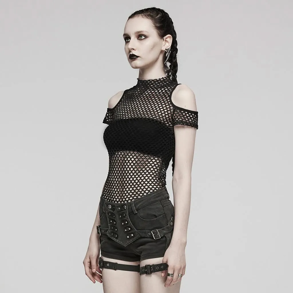 Phoenix Mesh Crop Top (Shadow Essence)