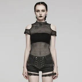 Phoenix Mesh Crop Top (Shadow Essence)