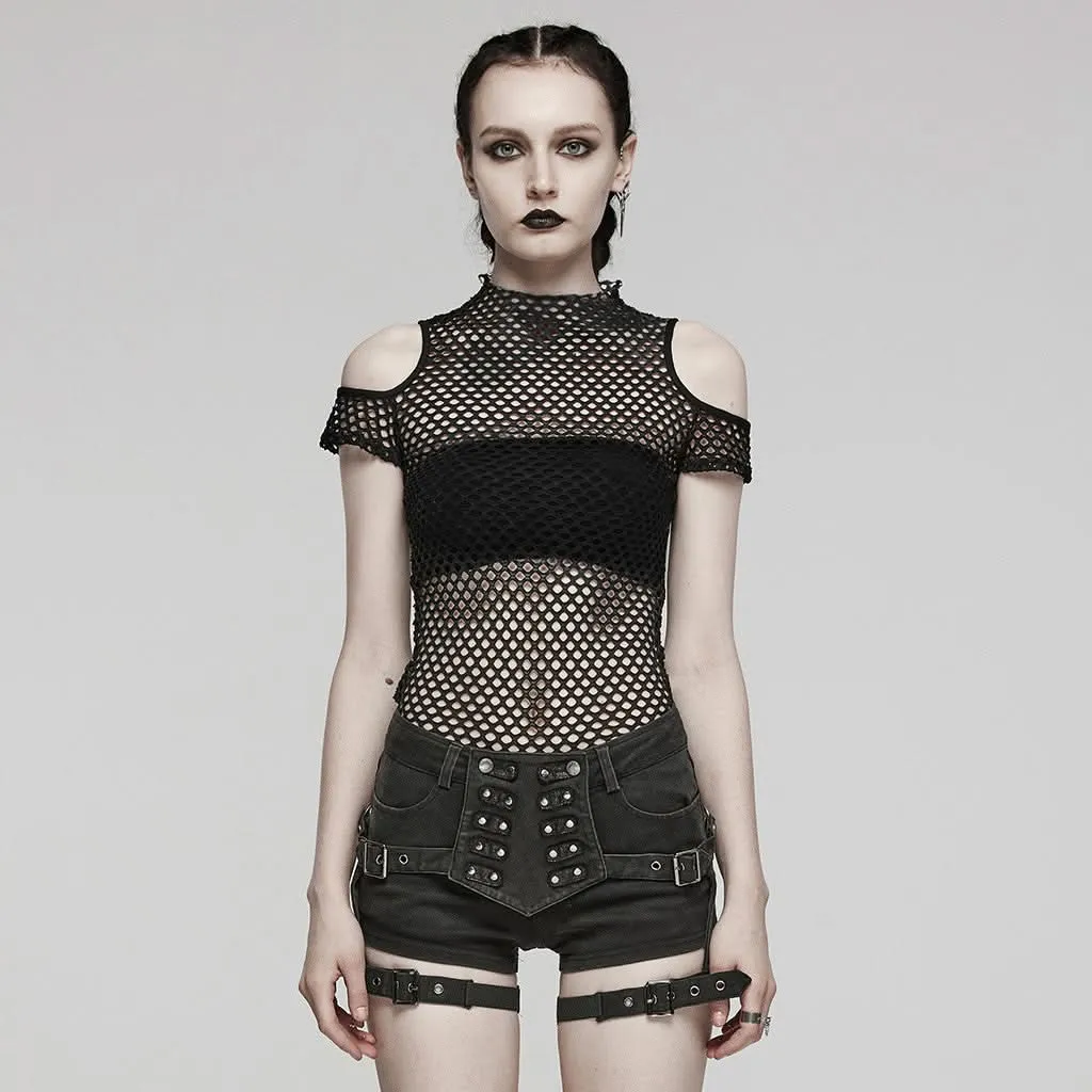 Phoenix Mesh Crop Top (Shadow Essence)