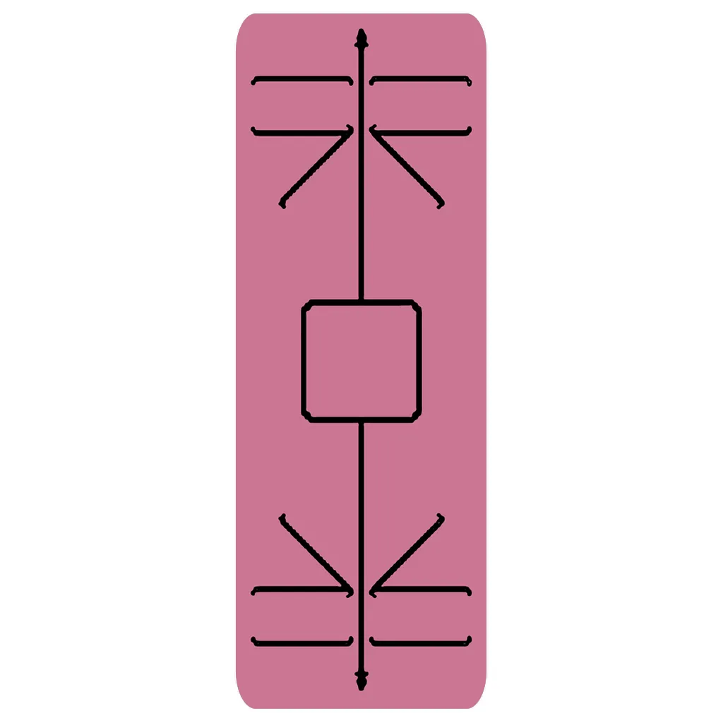 PINK - Yogatation original v2 yoga mat w/ Alignment