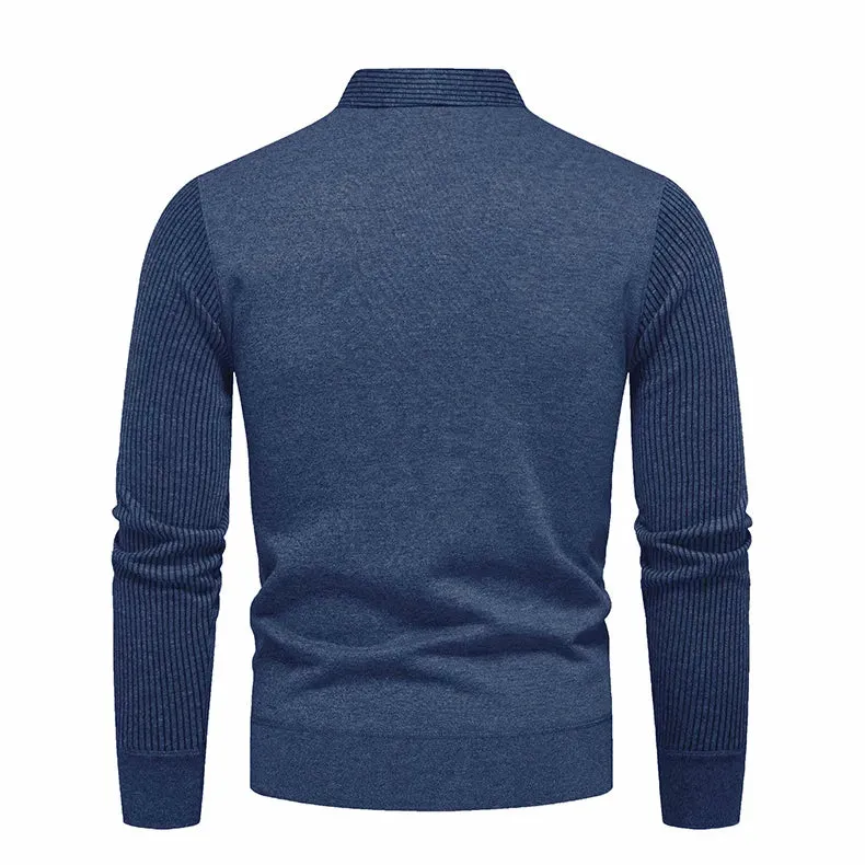 Polo Collar Men's Slim Fit Sweater
