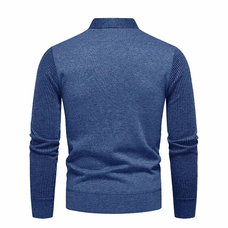 Polo Collar Men's Slim Fit Sweater