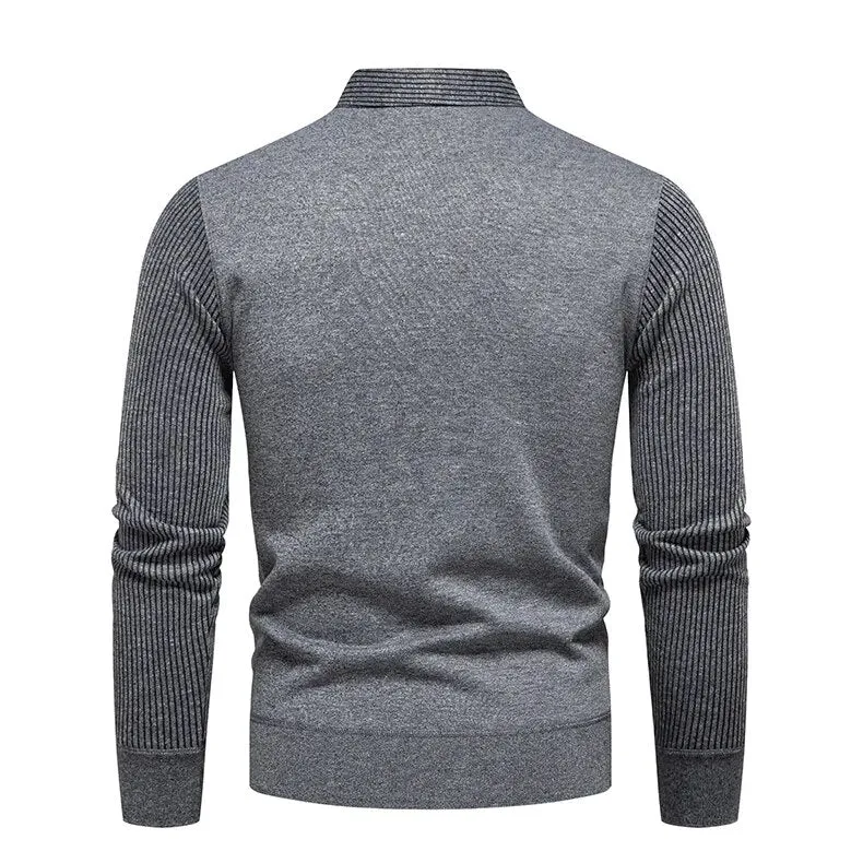 Polo Collar Men's Slim Fit Sweater