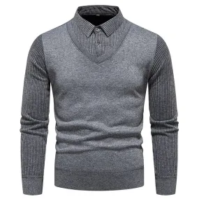Polo Collar Men's Slim Fit Sweater