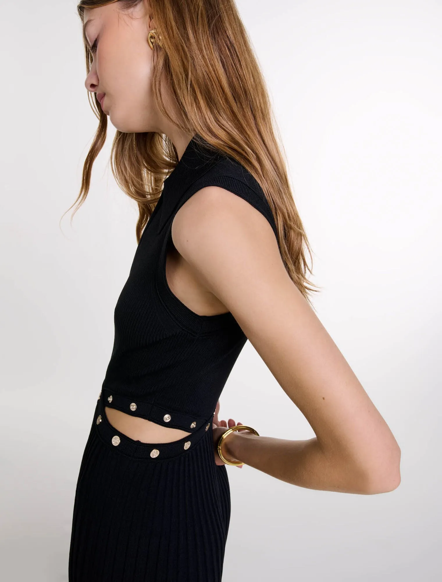 Rib knit maxi dress