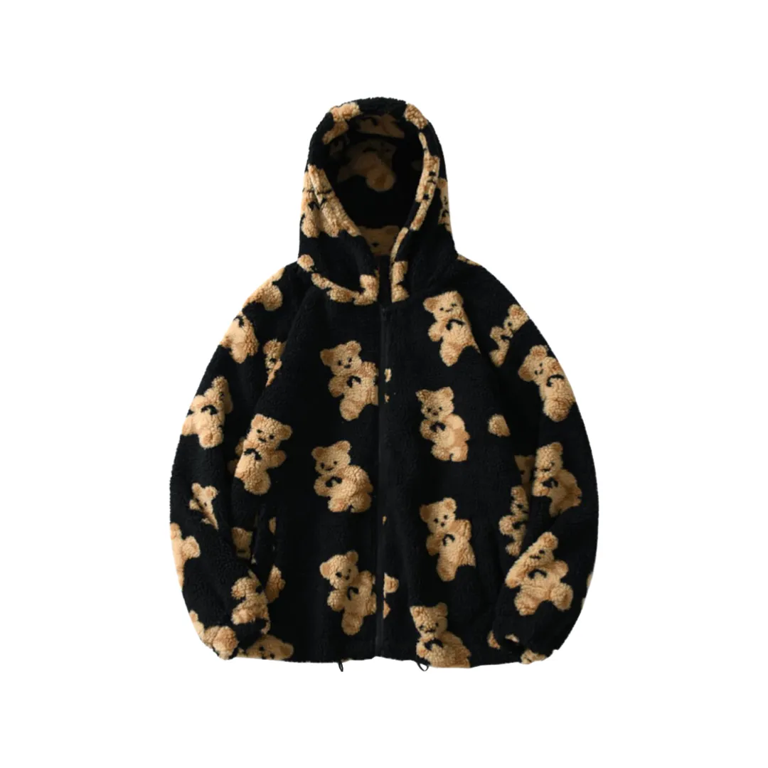Teddy Bear Fleece Full Zip  Hooded