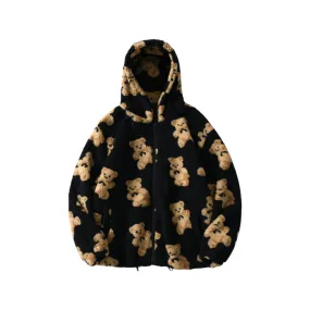Teddy Bear Fleece Full Zip  Hooded