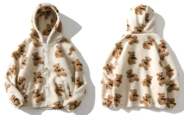 Teddy Bear Fleece Full Zip  Hooded