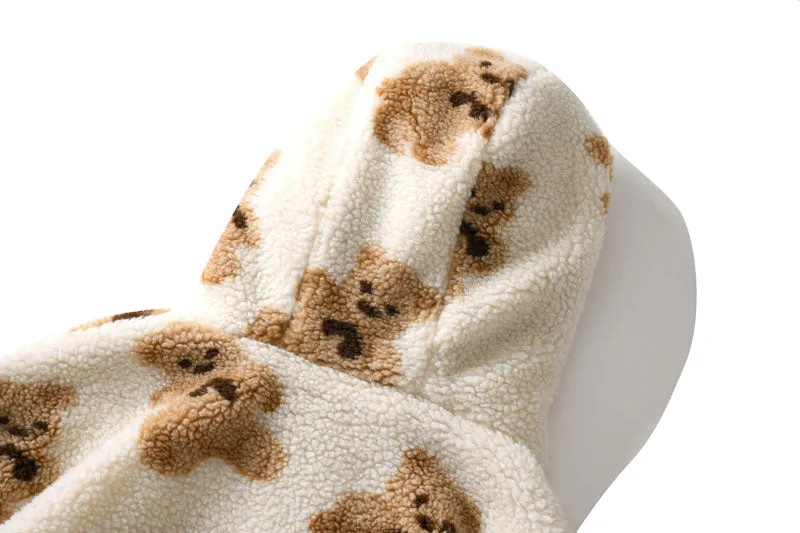Teddy Bear Fleece Full Zip  Hooded