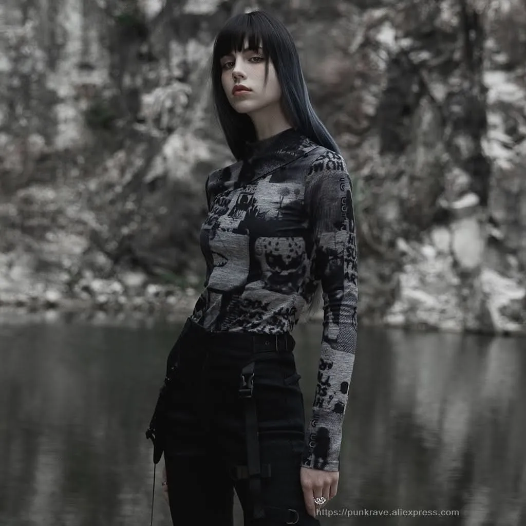 Tomie Turtleneck Top - Printed