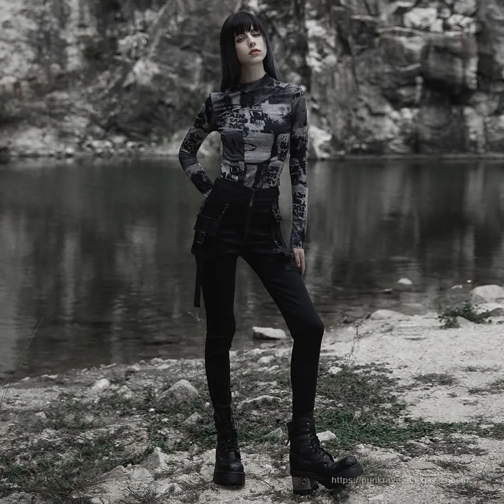 Tomie Turtleneck Top - Printed