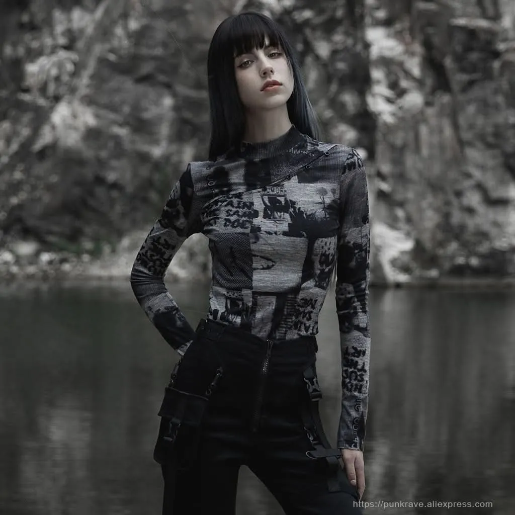 Tomie Turtleneck Top - Printed