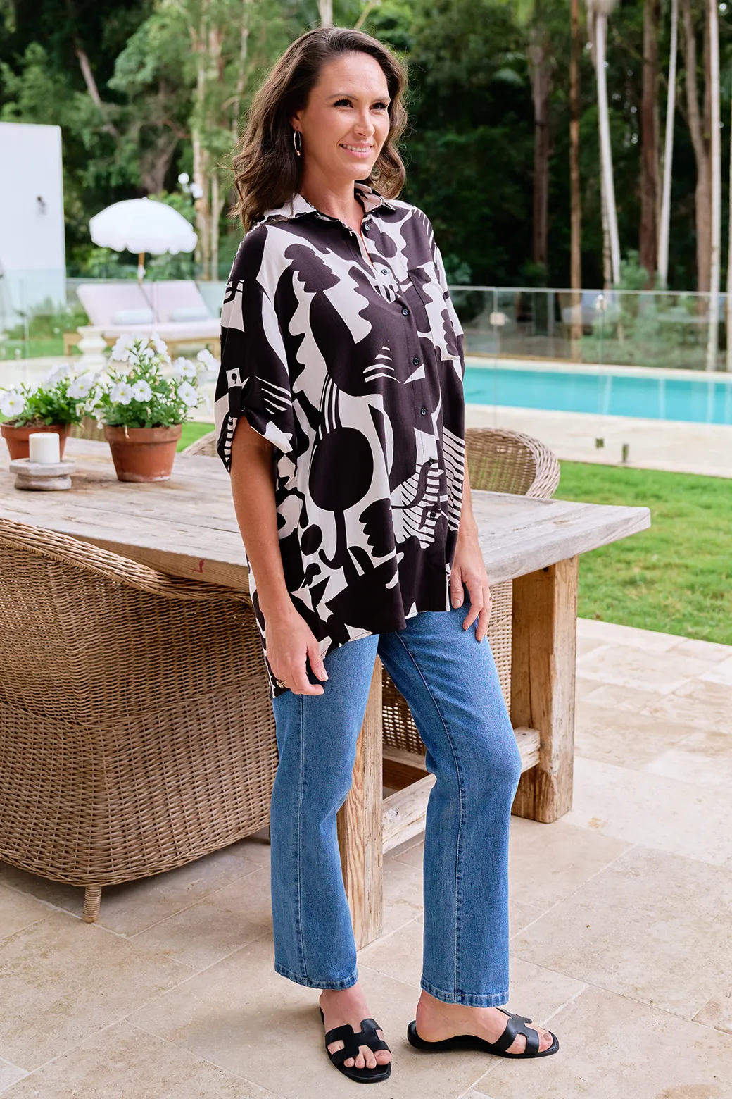 Tori Shirt Venice Print Black