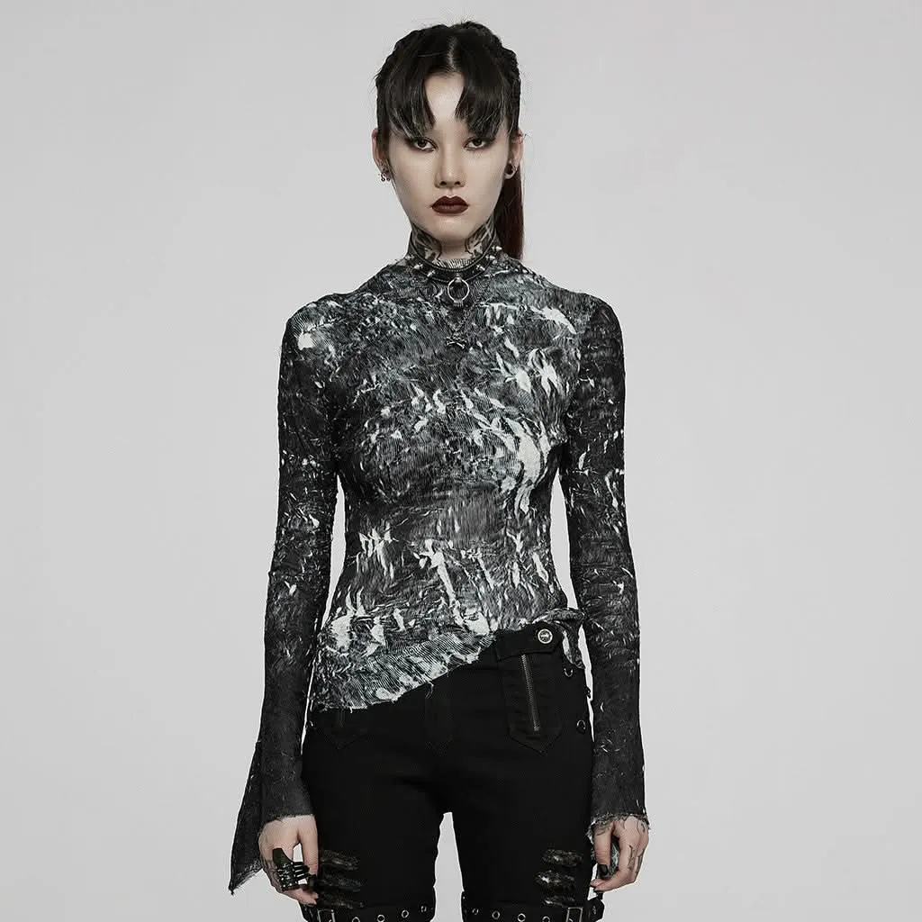Toxic Addiction Printed Turtleneck