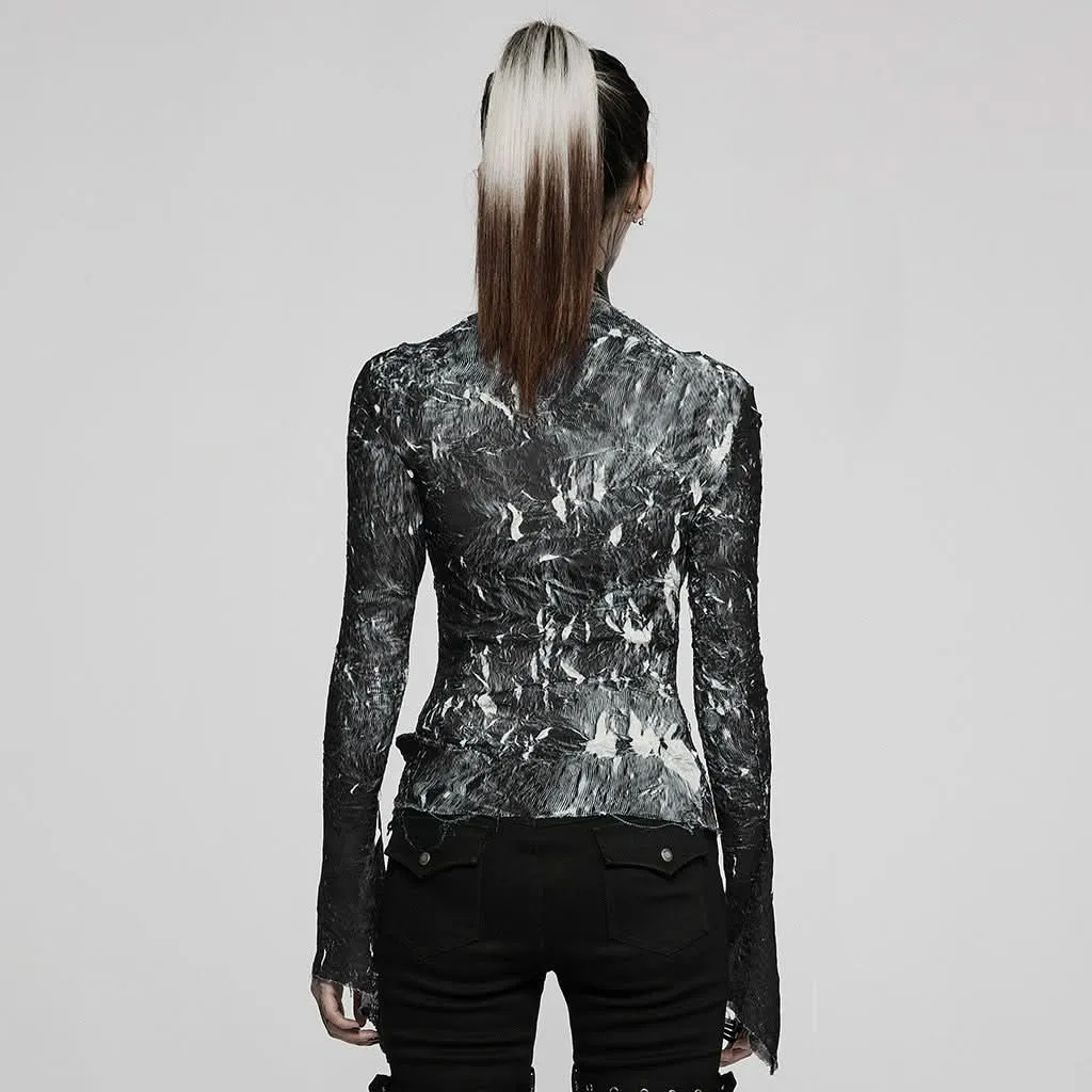 Toxic Addiction Printed Turtleneck