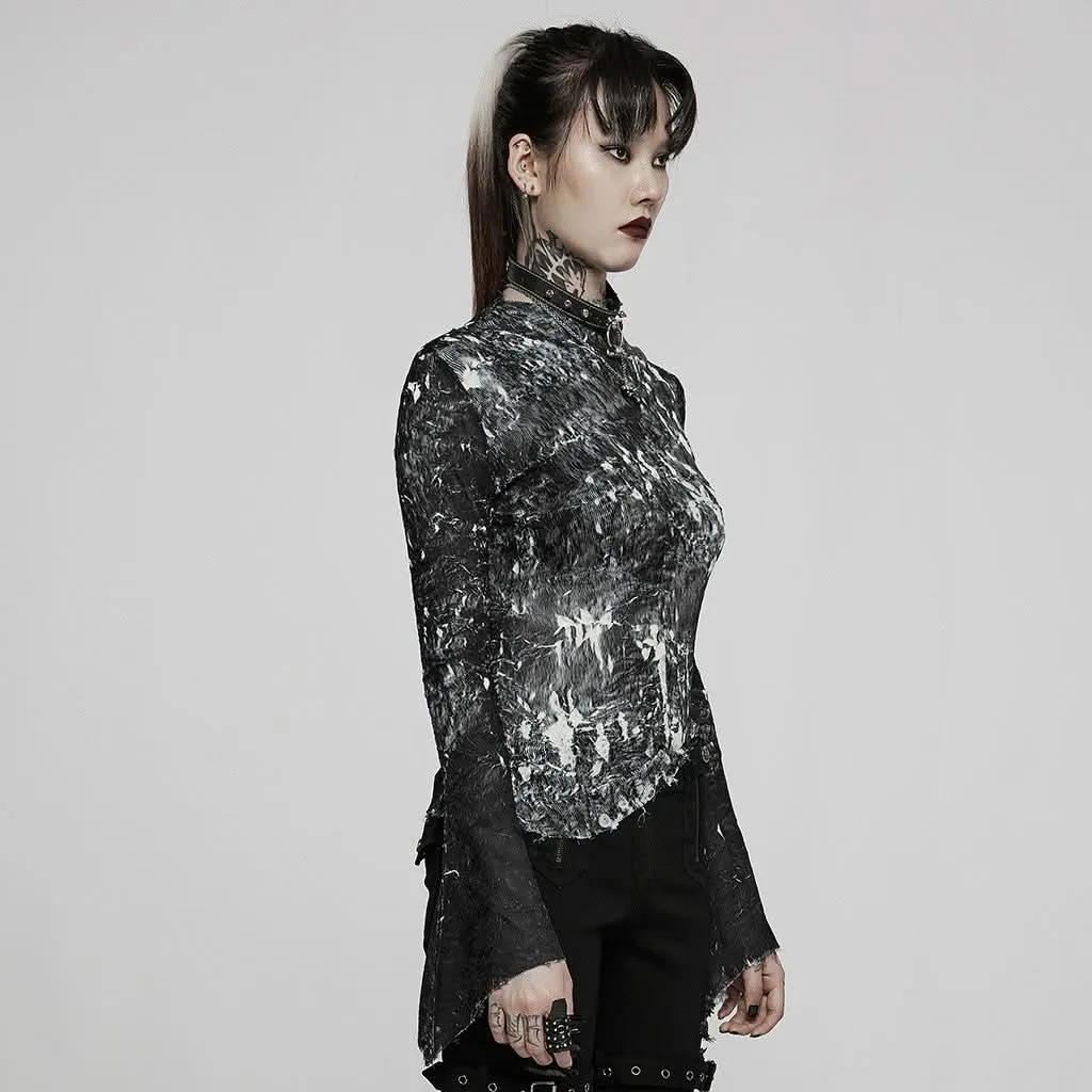 Toxic Addiction Printed Turtleneck