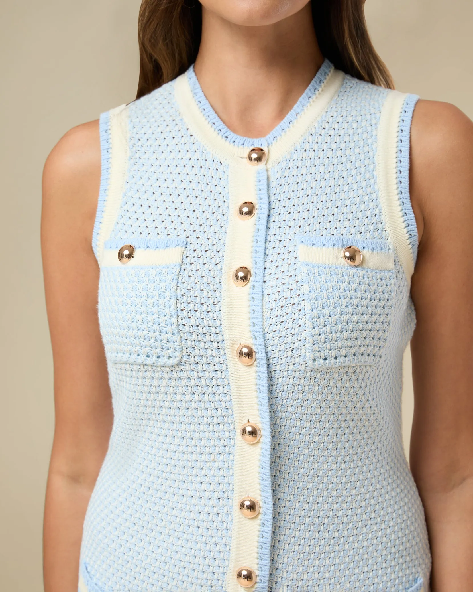 Tweed Knit Mini Dress