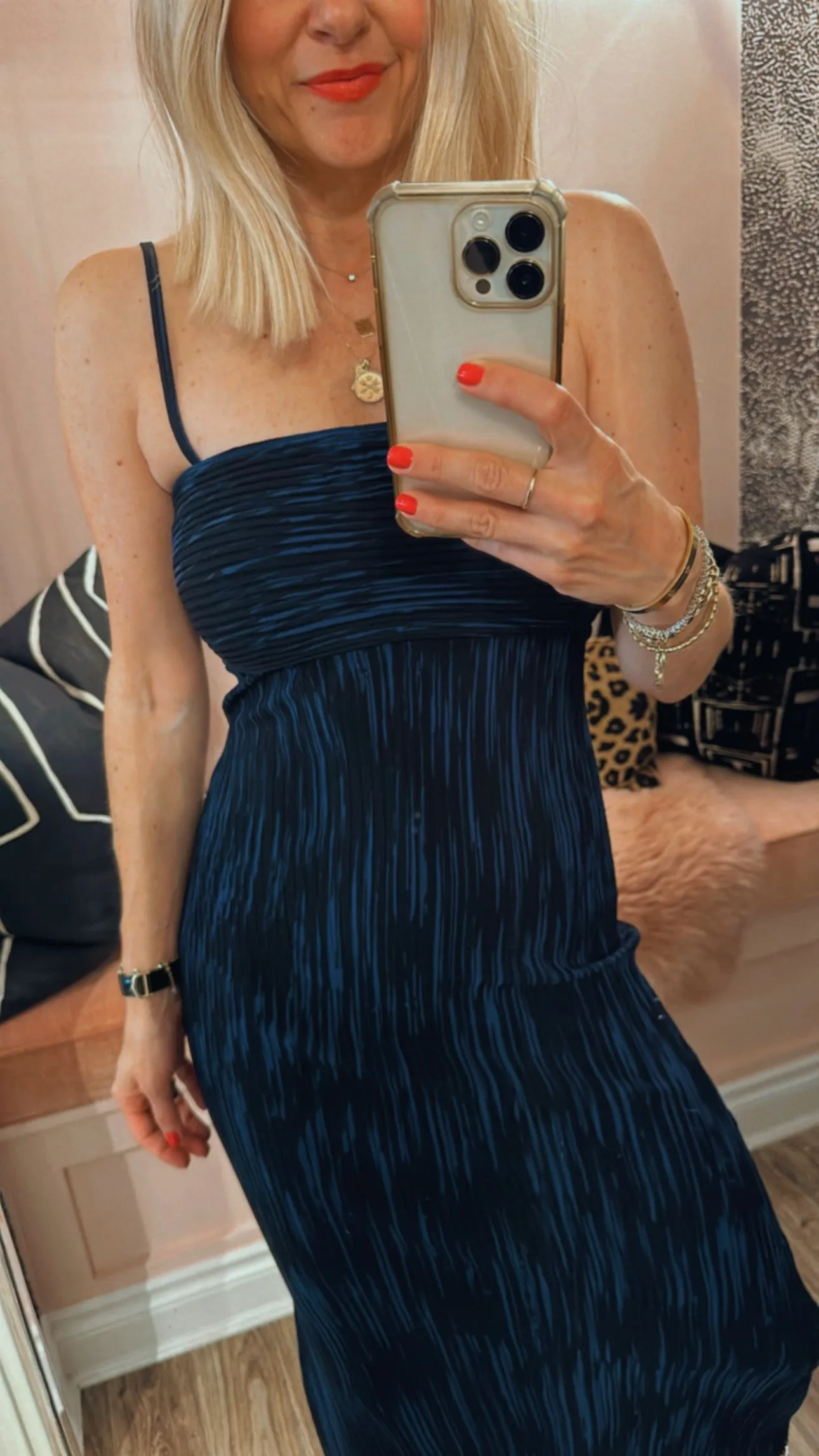 'Ward' Printed Rib Knit Dress