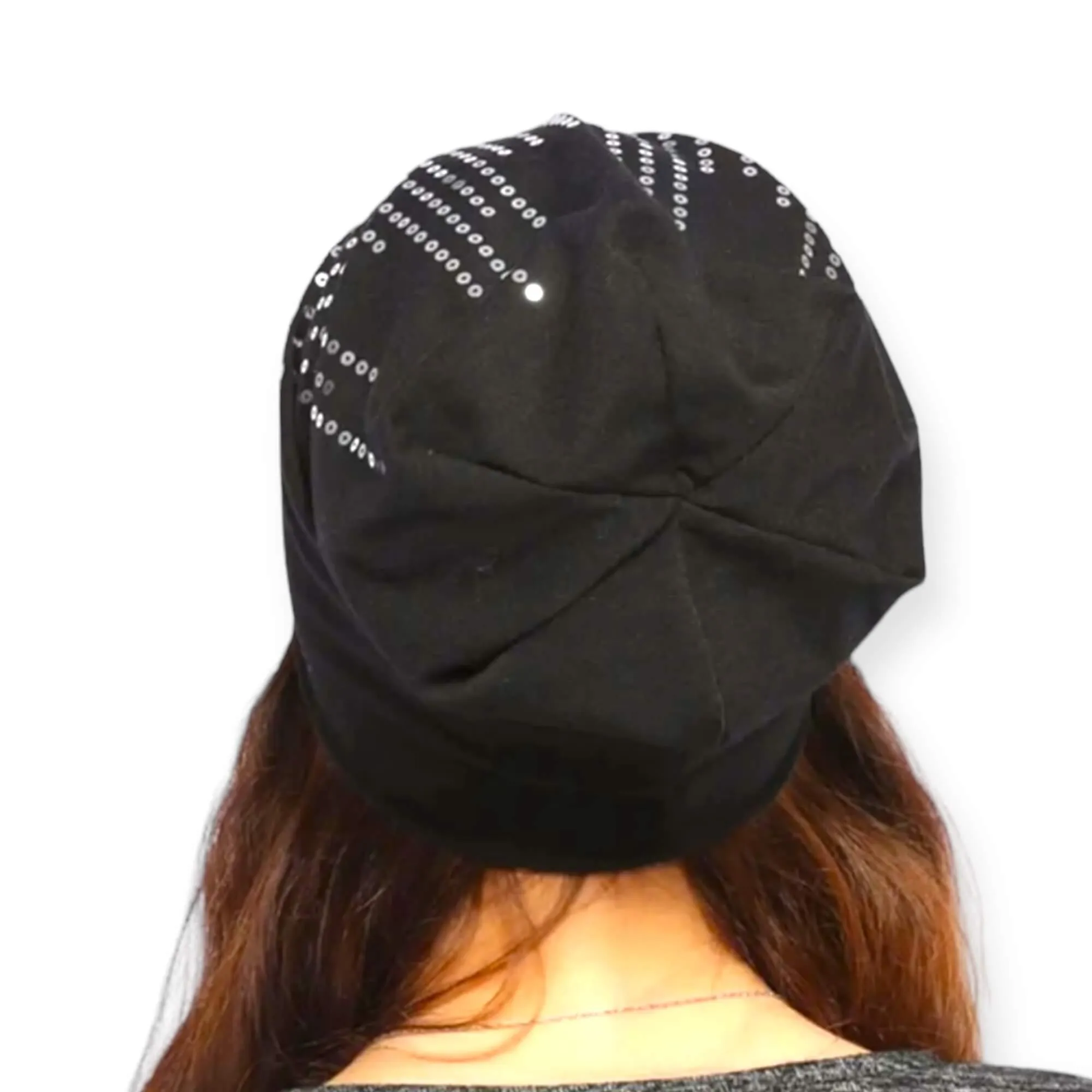Waterfall Sequins Jersey Beanie Caps