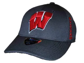 Wisconsin Badgers TOW Charcoal Booster Plus Memory FLEXFIT Hat Cap (M/L)