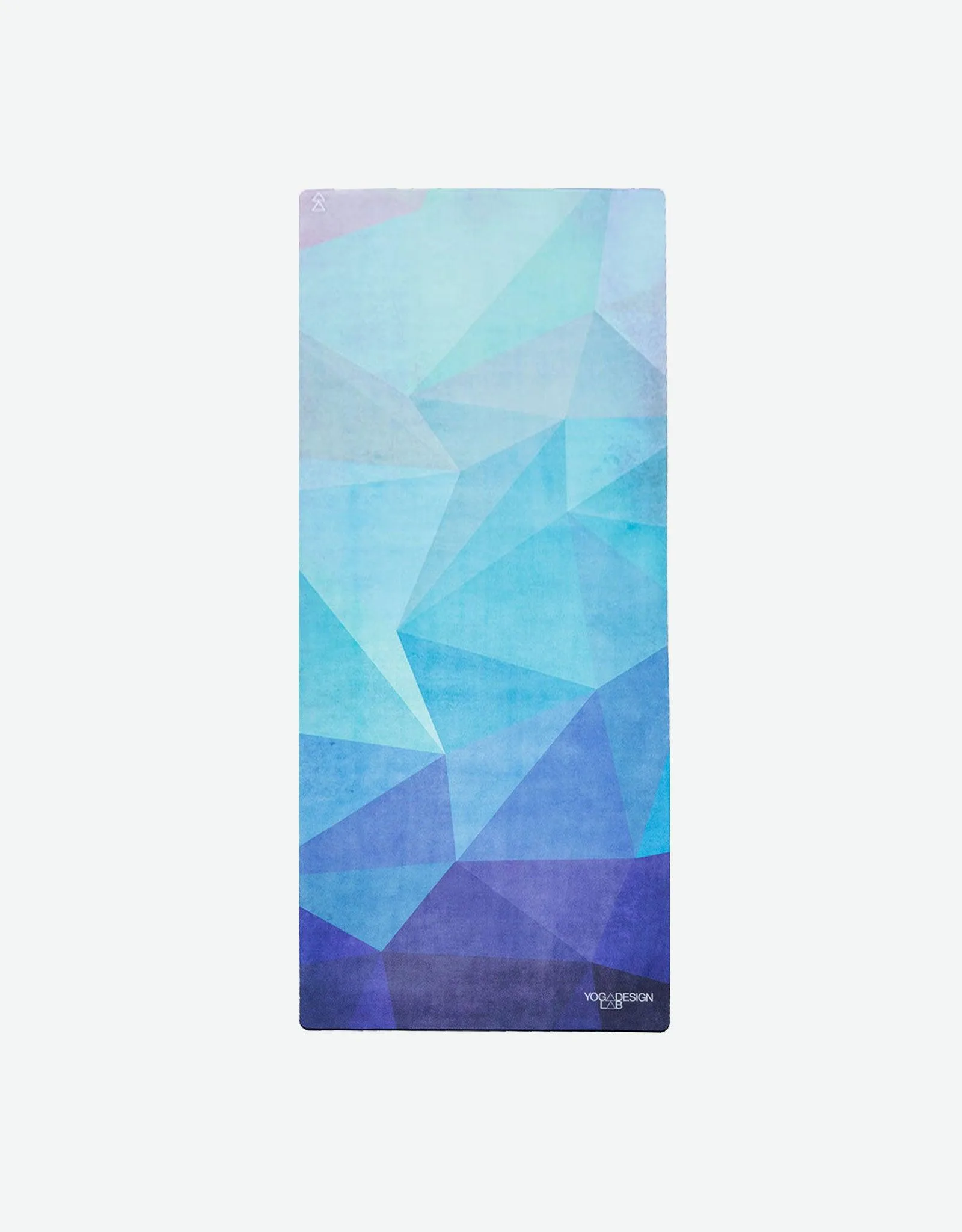 Yoga Design Lab - Combo Yoga Mat - 2-in-1 (Mat   Towel) - Kids Geo Blue - Lightweight, Ultra-Soft
