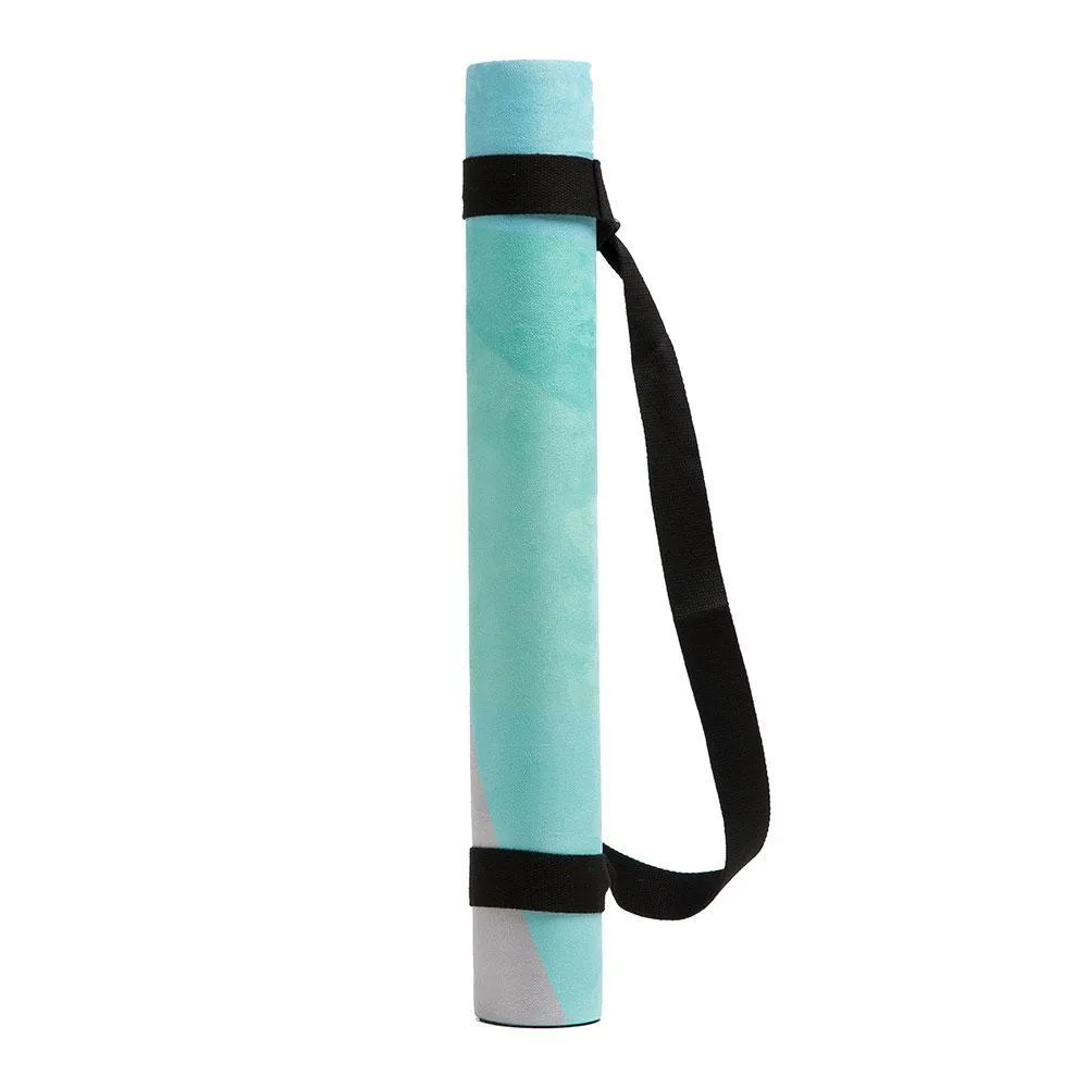 Yoga Design Lab - Combo Yoga Mat - 2-in-1 (Mat   Towel) - Kids Geo Blue - Lightweight, Ultra-Soft