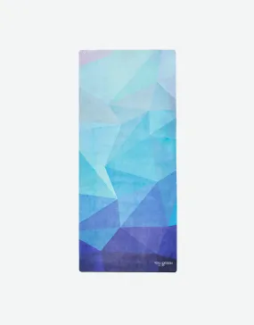 Yoga Design Lab - Combo Yoga Mat - 2-in-1 (Mat   Towel) - Kids Geo Blue - Lightweight, Ultra-Soft